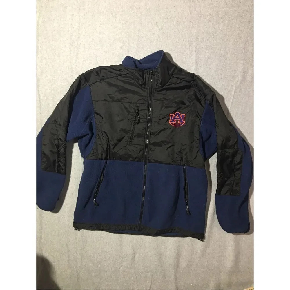 Mens Auburn University Jacket Size XL Blue Black Tigers Windbreaker Football